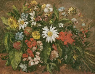 Kukat, 1871 (öljy puulle)